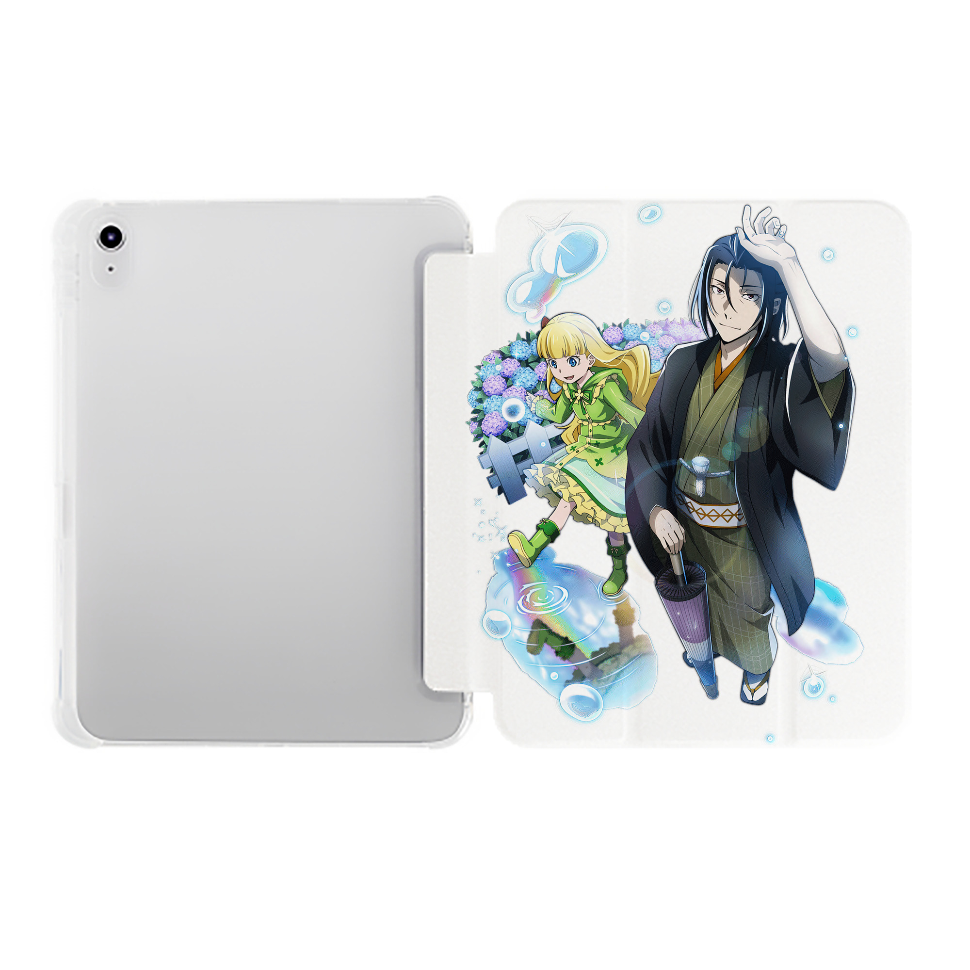 （画像用） 文豪ストレイドッグス Bungo Stray Dogs IPad ケース ペン収納付き 三つ折りスタンド PUレザー×シリコン 対応機種9.5/10.5/10.9インチ
